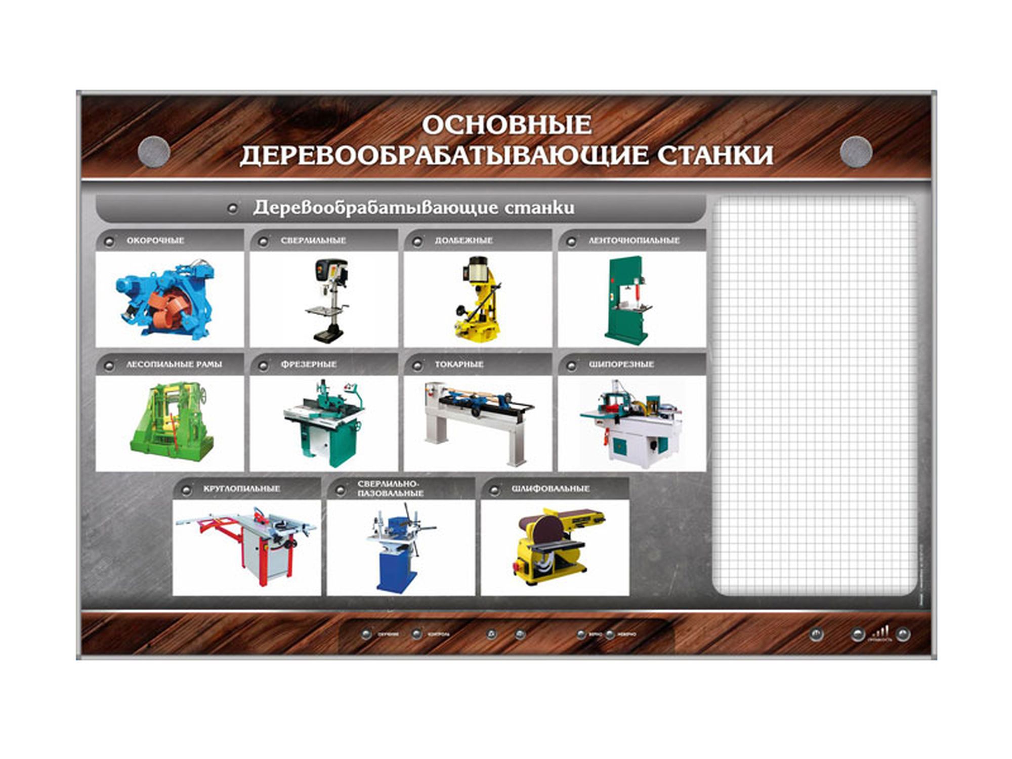 f34ee8fa6b0f8b8717b5079addec3961 Стенд электрифицированный "Основные деревообрабатывающие станки" — изображение 1
