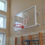Щит баскетбольный игровой стеклянный на стальной раме — изображение 3