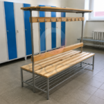 Скамья для раздевалок с вешалкой и полкой для обуви (двусторонняя, длина 1,5 м) — изображение 3
