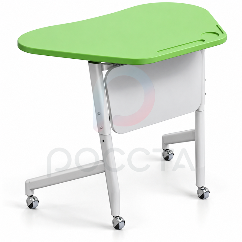 Stol skladnoy Flip-Top Flip-Top Trapetsiya PL 5-7 gr reguliruyemyy odnomestnyy (zelenyybelyy, mk belyy) Стол складной Флип-Топ Flip-Top Трапеция PL 5-7 г/р регулируемый одноместный (зеленый/белый, м/к белый) — изображение 1